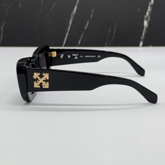 NEW OFF-WHITE CARRARA 007 BLACK OVAL UNISEX SUNGLASSES OFF-WHITE CARRARA main image 8